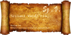 Szilasi Valéria névjegykártya