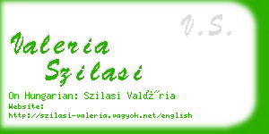 valeria szilasi business card